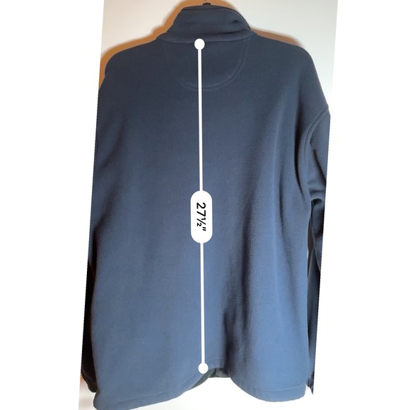 IZOD Performax Mens XL Blue Fleece 1/4‎ Zip Pullover Jacket - Picture 6 of 13